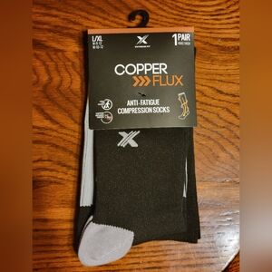 Extreme Fit CopperFlux Anti-Fatigue Compression Socks, L/XL, M:9-12, W: 10-12